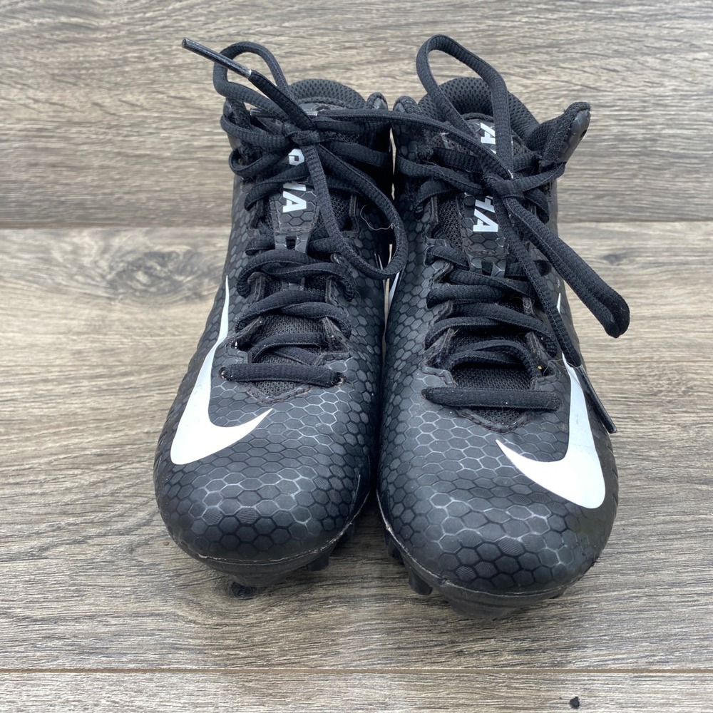 Nike Alpha Menace Shark Football Cleats Youth 2Y Black White 880136-011 - Picture 6 of 9